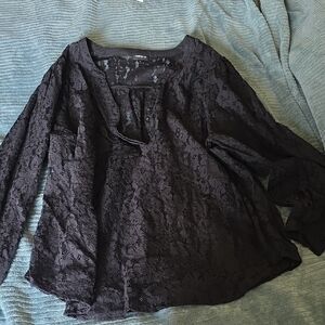 Torrid Black Relaxed Embellished Blouse